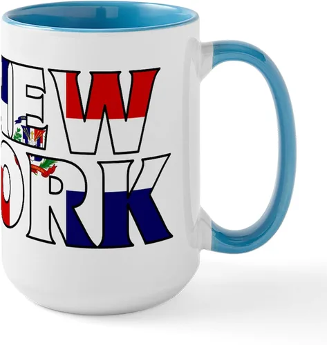 Vista 27 de CafePress New York Republic Tazas de cerámica de 15 oz (15.0 fl oz)