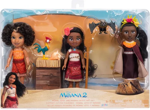 Vista 2 de Disney Set de regalo Moana 2: muñecas pequeñas Moana, Loto y Matangi