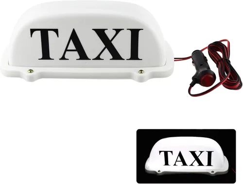 Vista 8 de NRC&XRC-12V Señal iluminada magnética impermeable para techo de taxi, luz LED de coche, base sellada con cable de alimentación de 3m