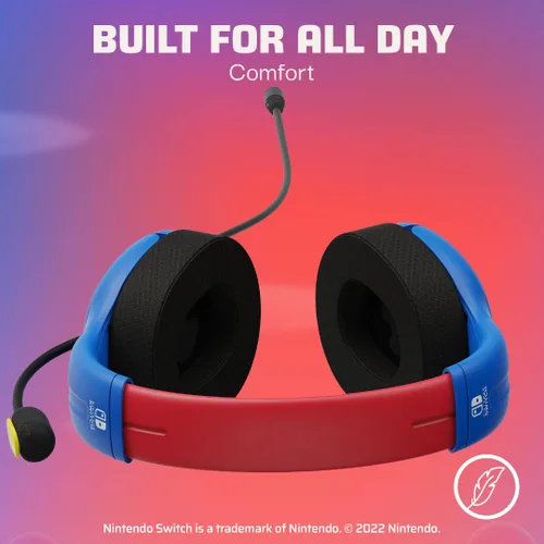 Vista 3 de PDP AIRLITE Headset with Mic for Nintendo SwitchLiteOLED - Mario Dash Blue