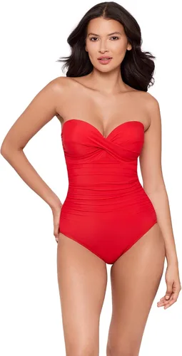 Vista 7 de Miraclesuit Traje de baño para mujer Rock Solid Madrid Bandeau Underwire Correa desmontable Traje de baño de una pieza