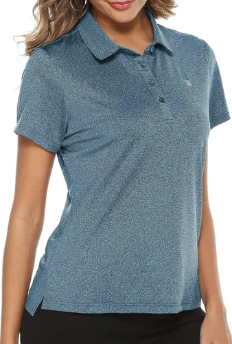 Vista 2 de Polo de golf para mujer, manga corta, absorbe la humedad, ropa de golf para mujer