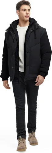 Vista 5 de Abrigos de Invierno para Hombres Chaquetas de Invierno Resistentes al Agua Abrigadas Gruesas Aisladas con Capucha Abrigo a Prueba de Viento