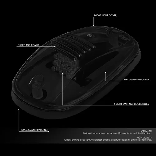 Vista 2 de DNA Motoring ROOFL-T1-SM 5 luces LED de techo con lente ahumada [para Dodge Ram 1500-5500 02-18]