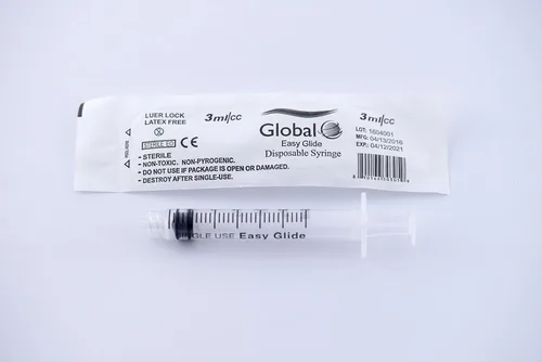 Vista 2 de Paquete de 20 jeringas de plástico con punta de bloqueo Luer, selladas individualmente estériles, sin aguja (bloqueo Luer de 0.11 fl oz)