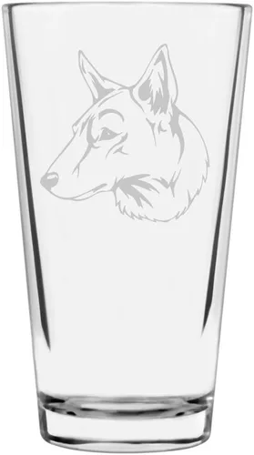 Vista 120 de Podenco Canario - Vaso de pinta de 16 onzas con temática de perro personalizado