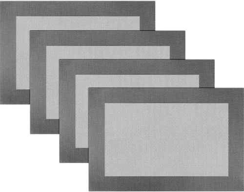 Vista 76 de Manteles individuales de vinilo resistentes al calor, lavables, fáciles de limpiar, manteles individuales de plástico para cocina, mesa de comedor