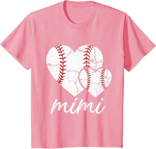 Vista 69 de Camiseta de béisbol Mimi para el Día de la Madre, Negro, S