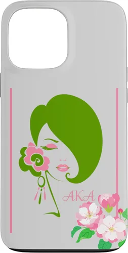Vista 24 de Black Sorority Excellence Beautiful Woman Pink & Green Case for iPhone 17