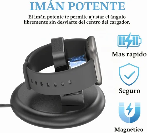 Vista 5 de Vancle Cargador para Fitbit Versa 4/3, base de carga antideslizante con cable USB de 4.4 pies para reloj inteligente Sense 2/Sense