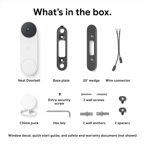 Vista 12 de Google Nest Doorbell (Cable, 2ª generación) - Cámara de timbre de video con cable - Cámara de seguridad para timbre de puerta - Nieve
