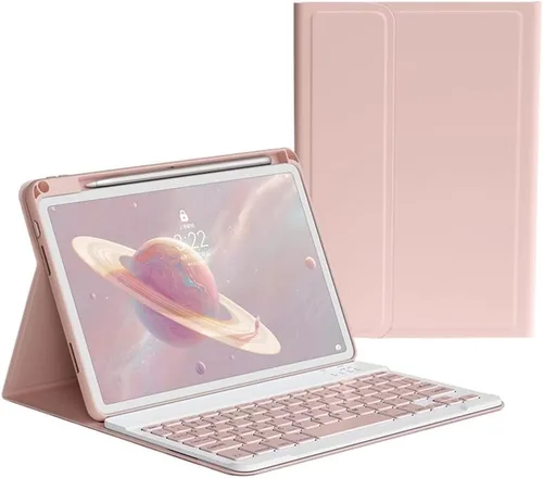 Vista 10 de Funda de teclado compatible con iPad de 9ª/8ª/7ª generación de 10.2 pulgadas 2021/2020/2019, iPad Air de 10.5 pulgadas de 3ª generación/iPad Pro