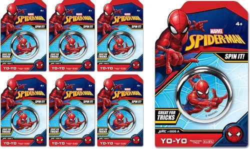 Vista 7 de JA-RU Marvel Toys YoYo Toy (1 unidad de estilo surtido) Superhéroes Spiderman, Hulk, Capitán América y Ironman para niños, Yoyo para principiantes