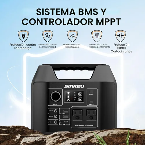 Vista 8 de SinKeu Estación de energía portátil de 80000 mAh, batería de reserva LiFePO4 de 256 Wh, salidas de CA de 300 W, banco de energía para emergencias