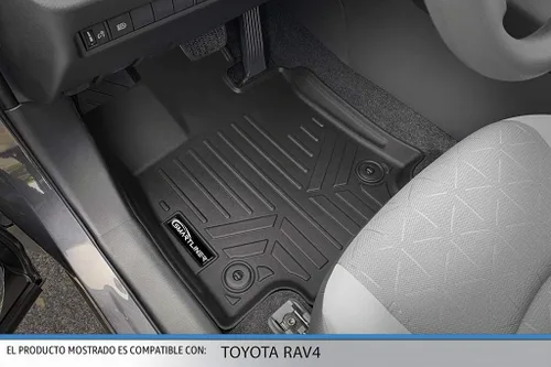 Vista 2 de SMARTLINER Juego de alfombrillas de 2 filas para todo tipo de clima, compatibles con Toyota RAV4 2019-2025
