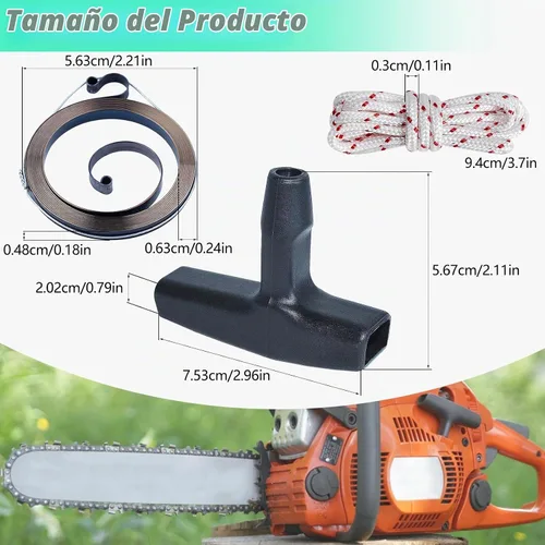 Vista 3 de Adefol Motosierra de arranque de retroceso polea de resorte de agarre para STIHL MS390 MS310 MS390 MS390 029 039 piezas de repuesto para 1121 195