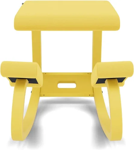 Vista 5 de Varier Monocromo variable, silla original arrodillada, silla de oficina ergonómica, 10 años de garantía, diseñada por Peter Opsvik, ocre
