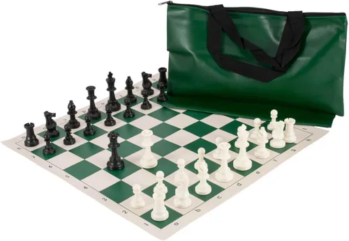 Vista 6 de US Chess Federation Combinación de juego de ajedrez superior - Plástico sólido