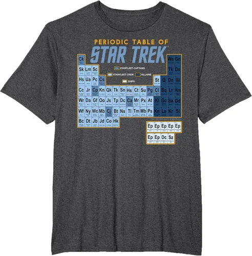Vista 12 de Star Trek Camiseta de mesa periódica de la serie original, Negro, S