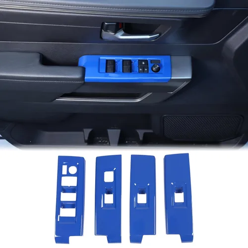 Vista 17 de Aunginsy Cubierta de Panel de Moldura de Botón de Elevación de Vidrio para Puerta de Automóvil Compatible con Toyota Tundra/Sequoia 2022-2025