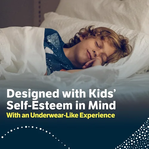 Vista 4 de Goodnites Paquete de toallitas y toallitas: ropa interior GoodNites para niños, extra pequeña, 44 unidades y toallitas sensibles Huggies