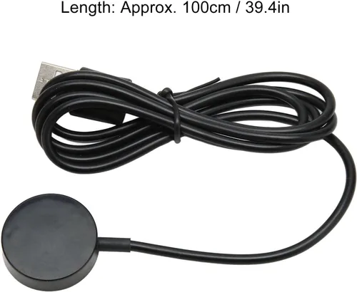 Vista 6 de Base de carga para Q Gen 1 Gen 2 Gen 2 Gen 2 Wander Gen 2 Gen 3 Gen 3 Gen 3, cable de carga USB, accesorios para reloj inteligente (negro)