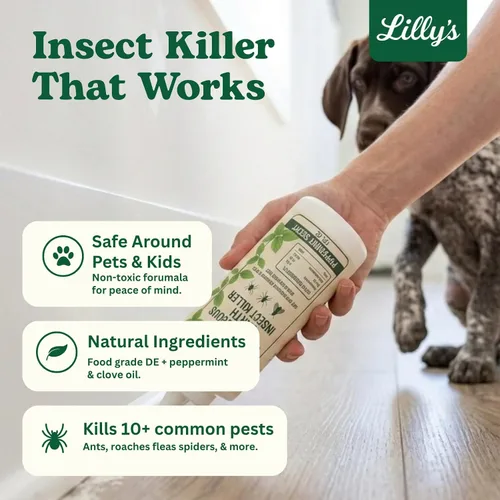 Vista 2 de Tierra de diatomeas de grado alimenticio con aceite de menta para insectos Polvo de control de plagas de interior para chinches, cucarachas