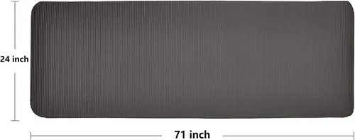 Vista 8 de Fitvids All Purpose 1/2-Inch Extra Thick High Density Anti-Tear Exercise Yoga Mat and Knee Pad with Carrying Strap, Multiple