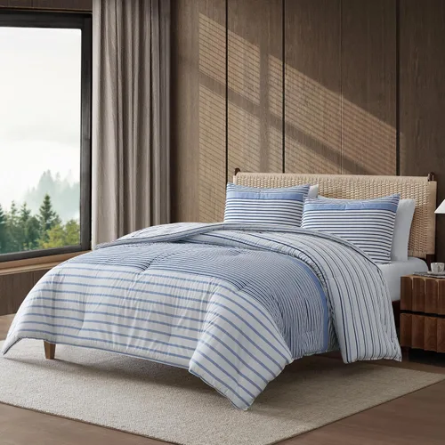 Vista 30 de Eddie Bauer - Juego de edredón twin, ropa de cama reversible a cuadros con funda a juego, peso medio para uso durante todo el año, artículos Aliso
