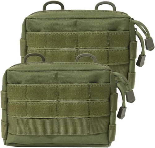 Vista 8 de MOLLE Pouches - Paquete de 2 bolsas tácticas compactas resistentes al agua para dispositivos utilitarios EDC bolsa