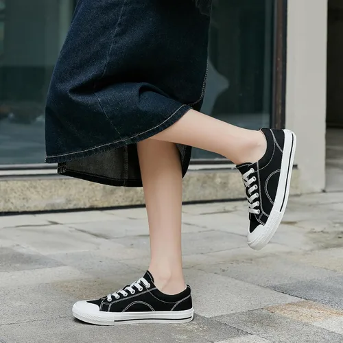 Vista 6 de VERDASCO Zapatos deportivos de lona casuales para mujer, con plantilla gruesa, cómodos, para caminar, zapatos de tenis para mujer