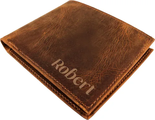 Vista 2 de Personalized Mens Wallet,Genuine Leather Wallet, Custom Men Wallets for Him, Husband, Dad, Boyfriend, Groom, Gift for Birthday, Anniversary