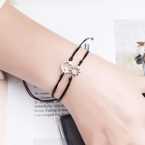 Vista 5 de morniface Pinky Pomise - Pulseras a juego a distancia, brújula de elefante, pulsera infinito para mejores amigos, pareja, familia, mujeres y hombres
