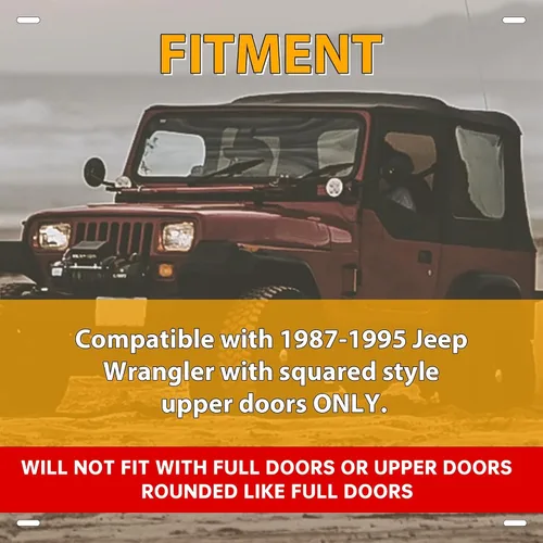 Vista 2 de KUAFU - Parte superior suave compatible con Jeep Wrangler YJ 1987-1995 de 2