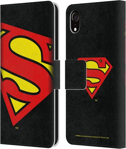 Vista 160 de Head Case Designs Funda de piel con licencia oficial de Superman DC Comics con logotipos negros y rojos compatible con Apple iPhone 11