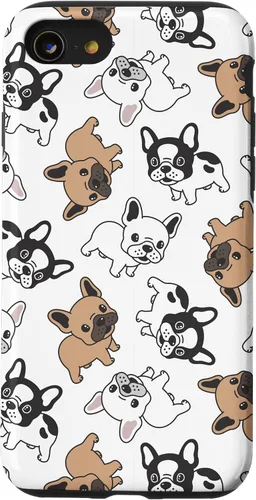 Vista 18 de iPhone 16 Cute French Bulldog Pattern Case