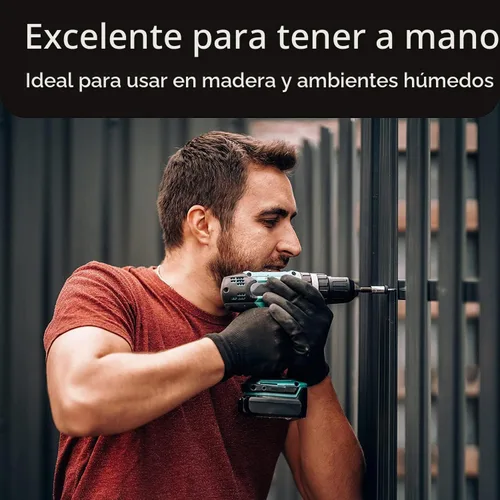 Vista 4 de Bolt Dropper Tornillos para madera #8 x 1 pulgada, paquete de 100 – Tornillo Phillips de cabeza plana de acero inoxidable recubierto de xylan negro