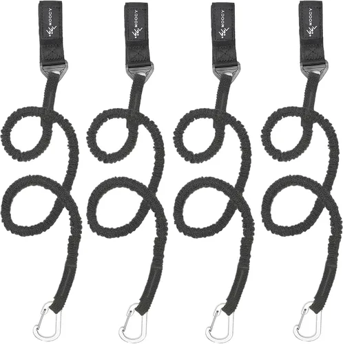Vista 6 de Correa de remo para kayak, correa de caña de kayak, cordón elástico en espiral, accesorios de pesca para kayak y remos