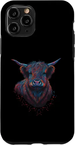 Vista 10 de iPhone 15 Highland Cow Scottish Cattle Portrait Case