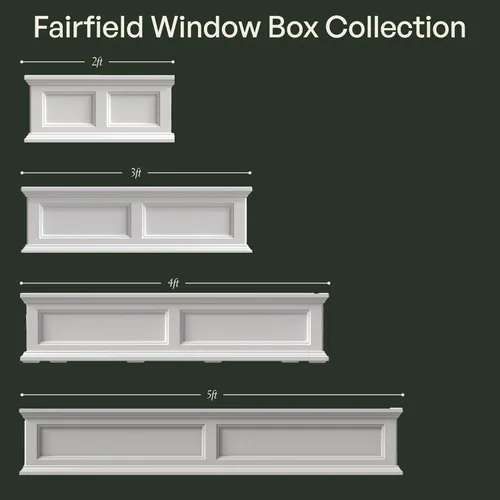 Vista 8 de Mayne Fairfield - Maceta con ventana de 2 pies, con riego automático, resistente a la intemperie para flores, diseño duradero