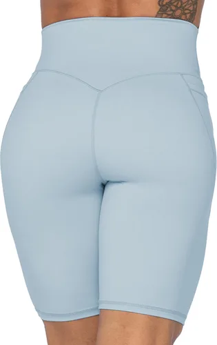 Vista 4 de Sunzel Pantalones cortos de ciclismo de 10 pulgadas, 8 y 5 pulgadas, para mujer, con bolsillos, cintura alta, para yoga, atletismo, gimnasio