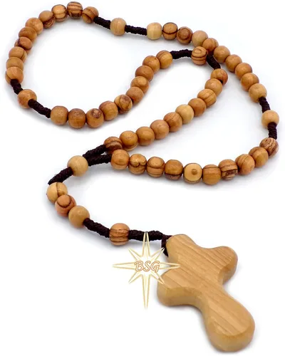 Vista 8 de Rosario personalizado de madera de olivo de Belén, nombre propio, regalos para niños, confirmación, primera comunión, bautismo para niños y niñas.