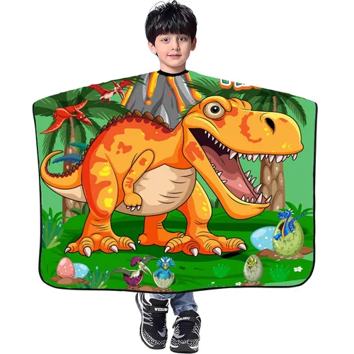 Vista 9 de DOKKIA KIDS Capa de peluquero para niños corte de pelo, niños, niños pequeños, niños y niñas, peluquería, estilo de salón, paño de tela, delantal