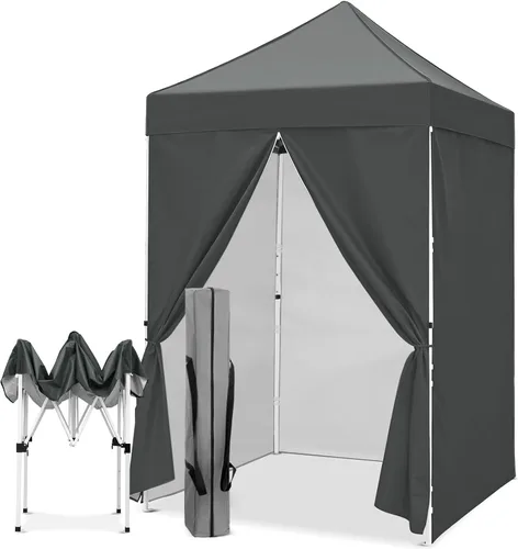 Vista 58 de EAGLE PEAK - Toldo desplegable de 5 x 5, toldo instantáneo para exteriores, fácil de instalar, refugio plegable de pierna recta (beige)