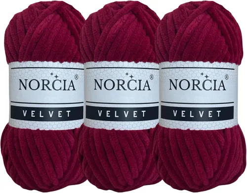 Vista 56 de Hilo de Terciopelo Suave Chenille para Ganchillo Super Voluminoso (100g-3.50oz) (68m-74.3 yds) Hilo para Manta de Bebé para Tejer Amigurumi Hilo