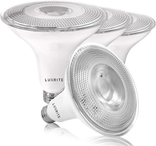Vista 11 de LUXRITE PAR38 Foco LED de inundación, equivalente a 90 W, 5 colores seleccionables 2700K-5000K, 1200 lúmenes, 13 W, foco LED regulable