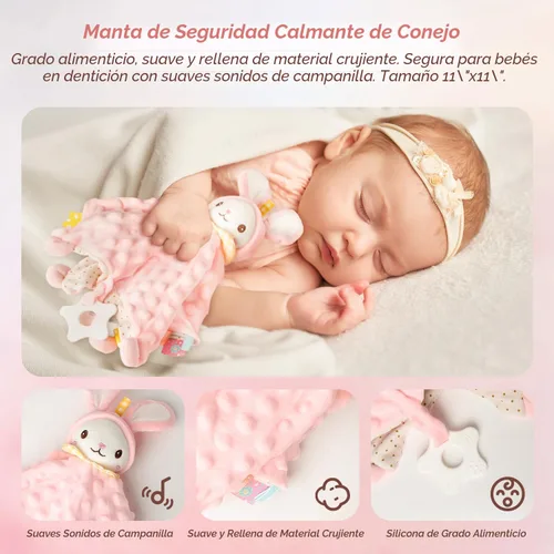 Vista 4 de Strawberry Fairy Juego de Regalo de 10 Piezas para Bebés Niñas, Artículos Esenciales para Recién Nacidos Regalos para Bebé Niña, Cesta de Regalo