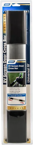 Vista 7 de Mango de barra transversal para puerta de pantalla Camco - Permite una salida más fácil y protección de las puertas de pantalla de RV con un agarre
