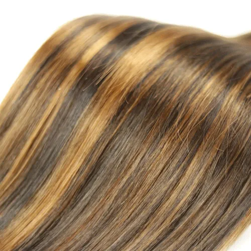 Vista 5 de 28 30 32 pulgadas marrón paquetes de cabello humano lacio Ombre extensiones de cabello humano lacio #GP1B30 Resaltar ST