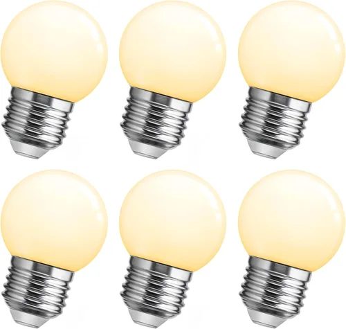 Vista 9 de Focos LED de noche Flaspar, focos LED de globo pequeños de 15W equivalentes, base de tornillo mediano E26 para baño, porche, luces de cadena al aire